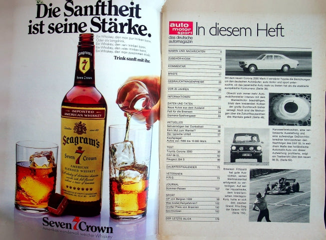Inhaltsverzeichnis Auto Motor und Sport 05/1973