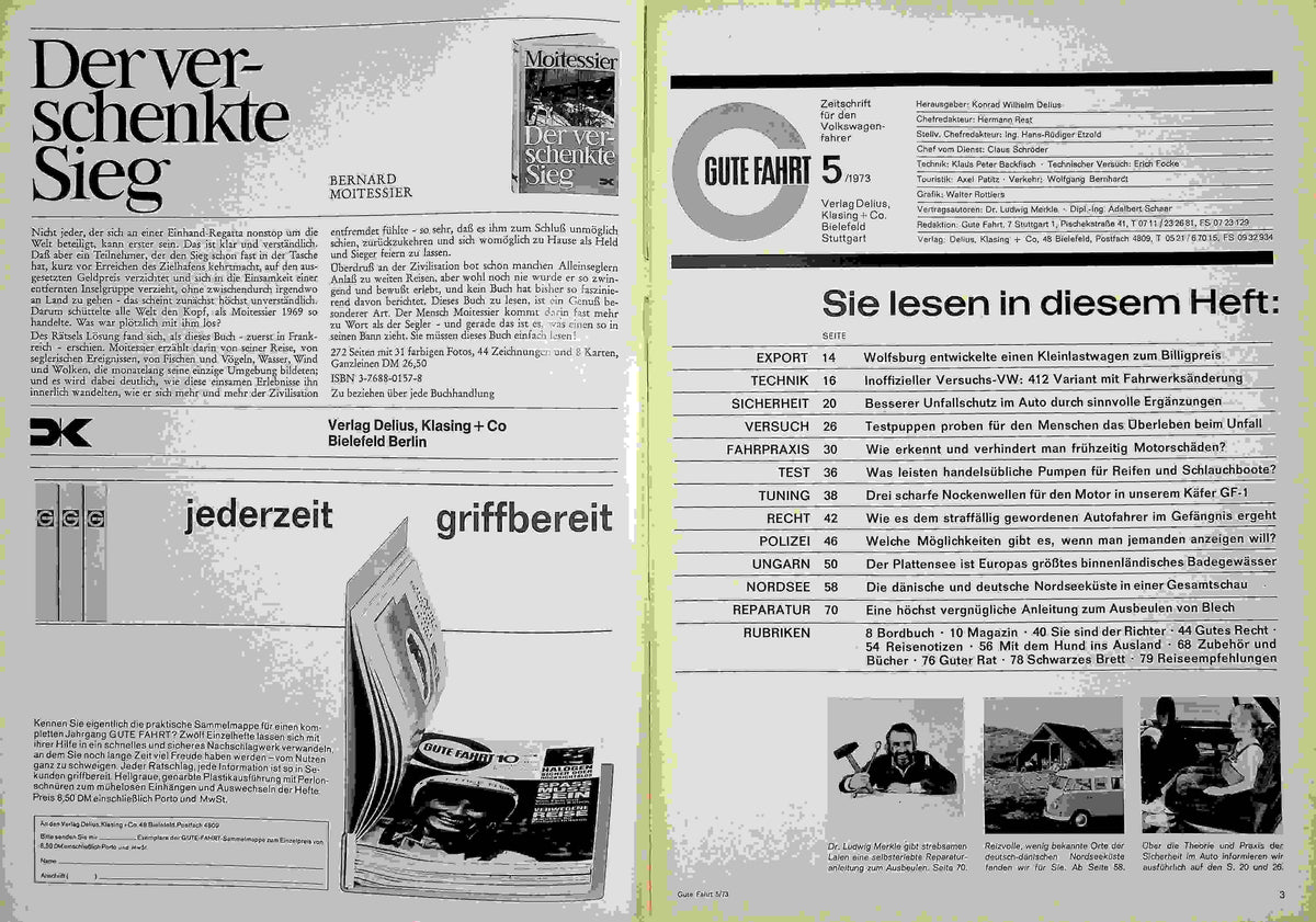 Inhaltsverzeichnis Gute Fahrt 05/1973