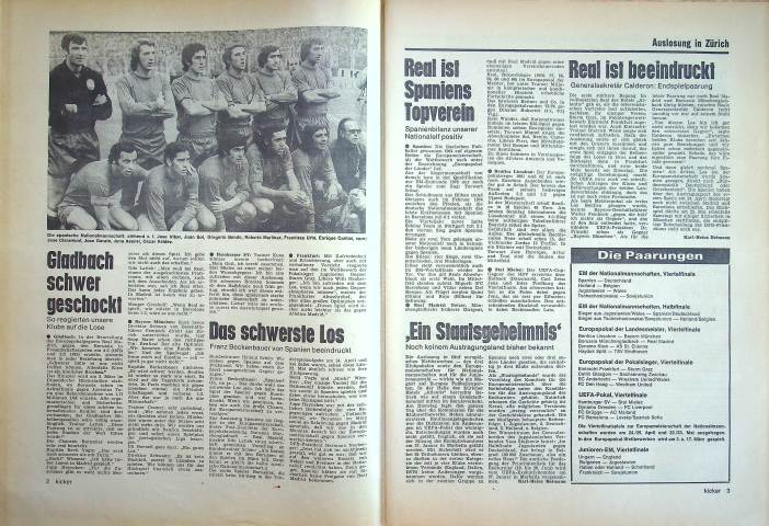Inhaltsverzeichnis Kicker 05/1976