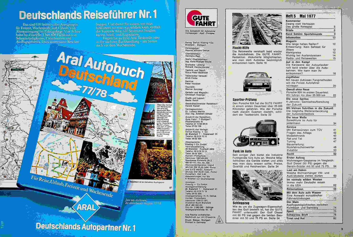 Inhaltsverzeichnis Gute Fahrt 05/1977