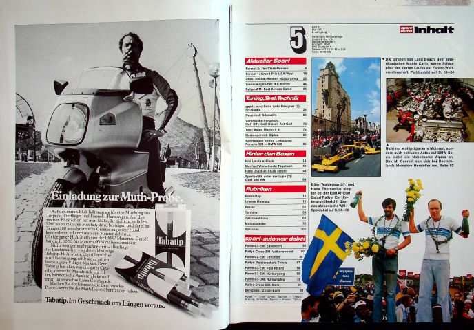 Inhaltsverzeichnis Sport Auto 05/1977