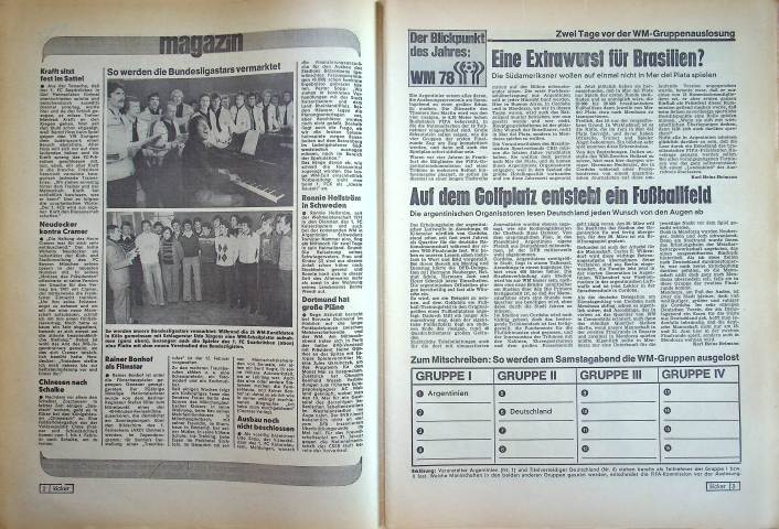 Inhaltsverzeichnis Kicker 05/1978