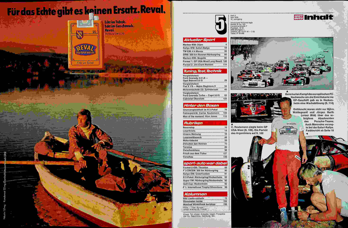 Inhaltsverzeichnis Sport Auto 05/1978
