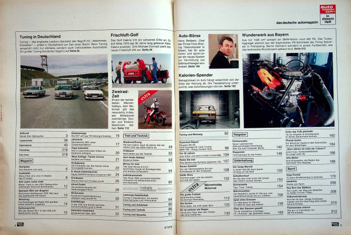 Inhaltsverzeichnis Auto Motor und Sport 05/1979
