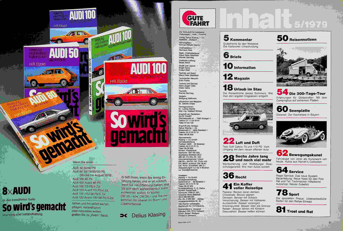 Inhaltsverzeichnis Gute Fahrt 05/1979