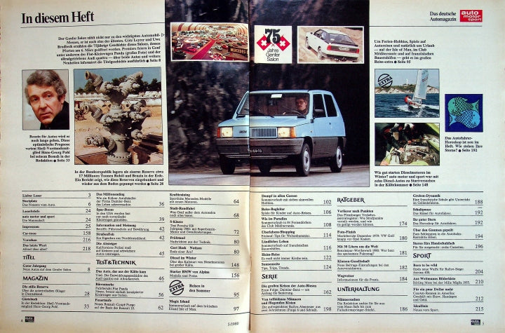 Inhaltsverzeichnis Auto Motor und Sport 05/1980