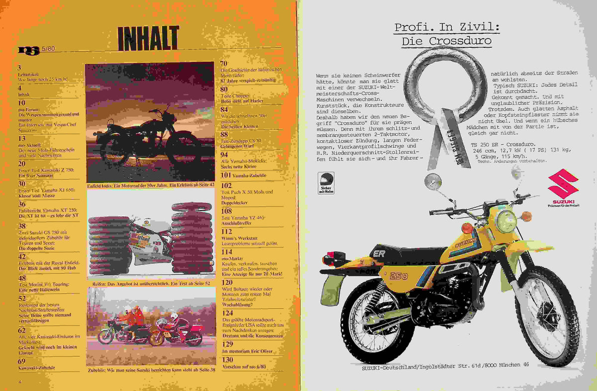 Inhaltsverzeichnis MO Magazin 05/1980