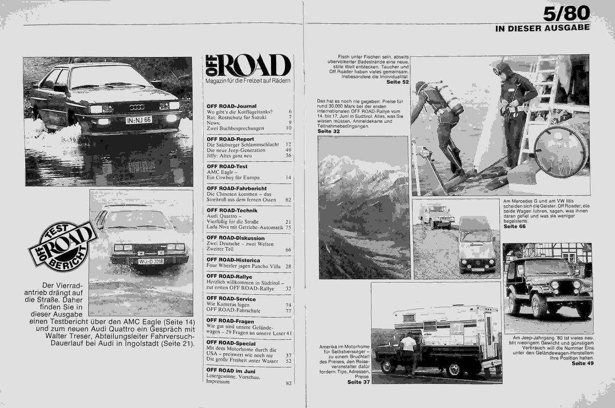 Inhaltsverzeichnis Offroad 05/1980