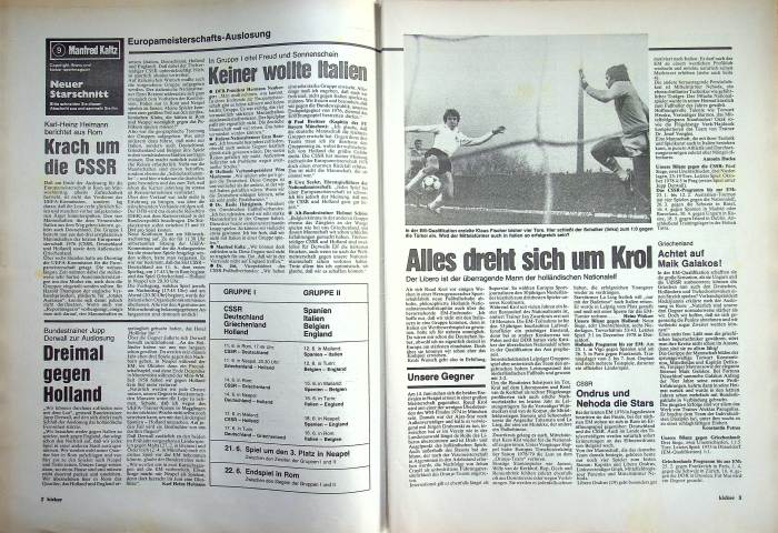 Inhaltsverzeichnis Kicker 05/1980