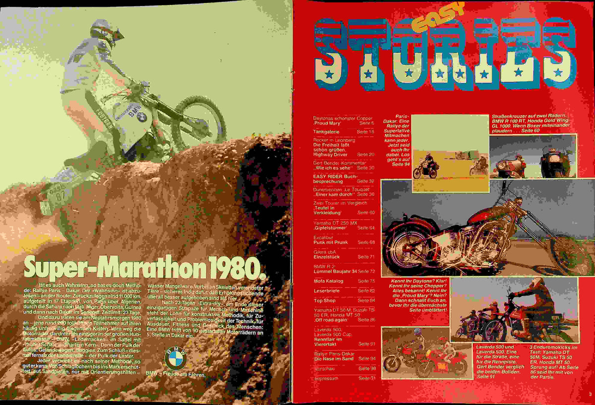 Inhaltsverzeichnis Easy Rider 05/1980