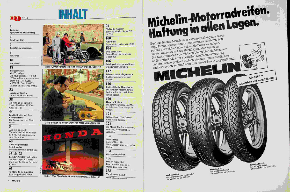 Inhaltsverzeichnis MO Magazin 05/1981
