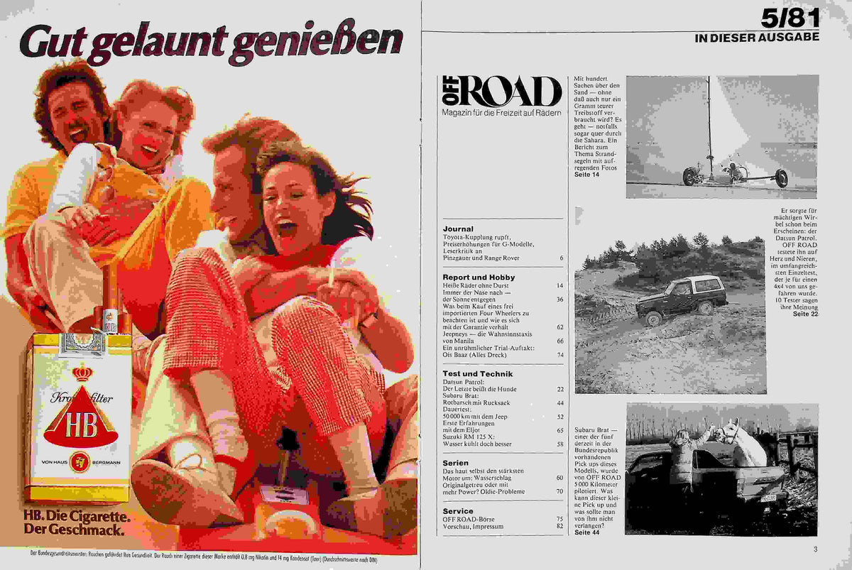 Inhaltsverzeichnis Offroad 05/1981