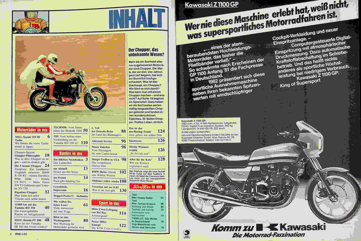 Inhaltsverzeichnis MO Magazin 05/1982
