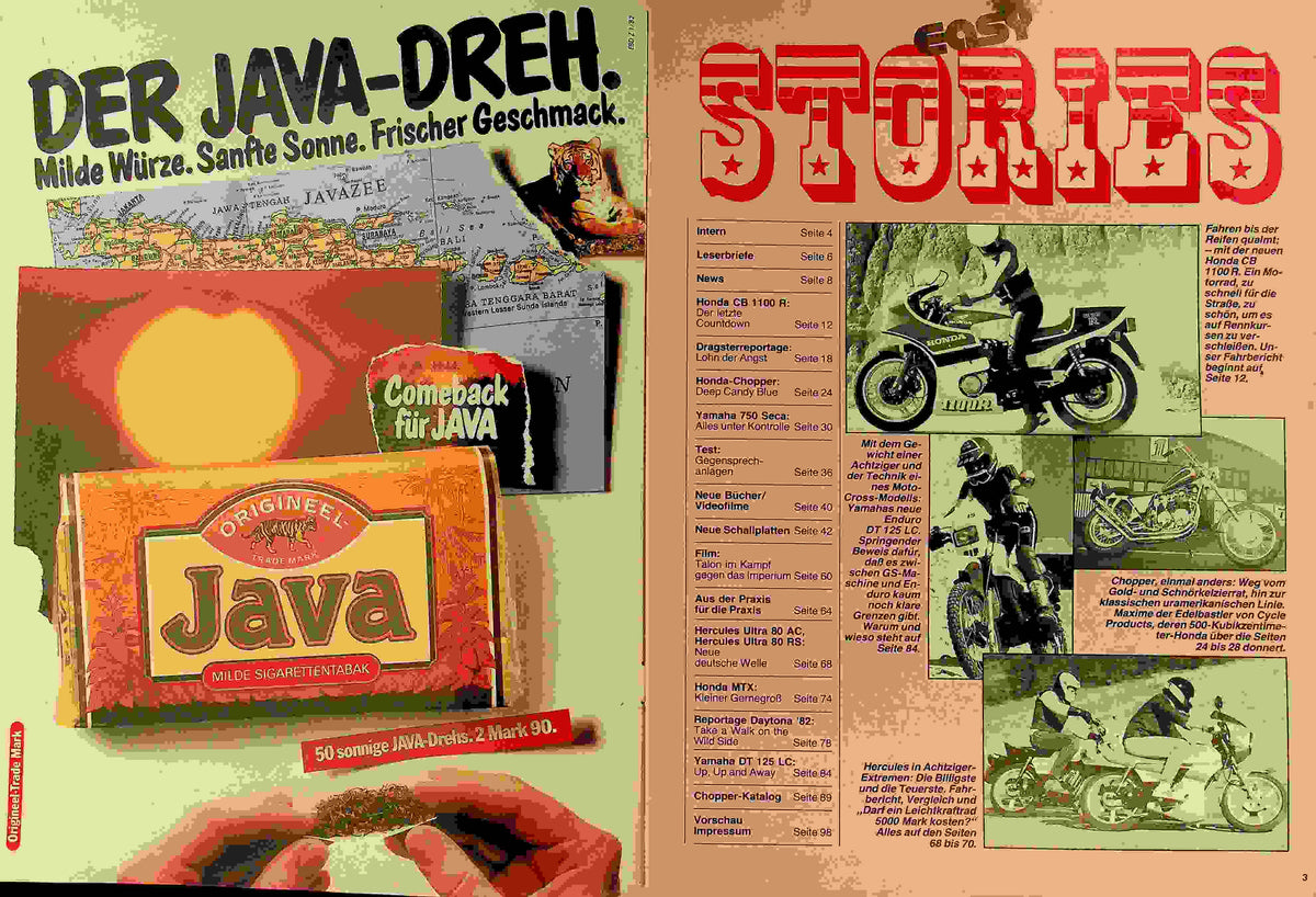 Inhaltsverzeichnis Easy Rider 05/1982
