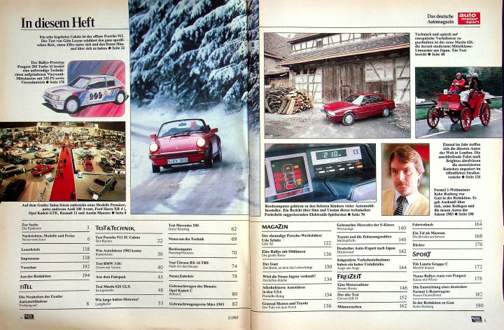 Inhaltsverzeichnis Auto Motor und Sport 05/1983