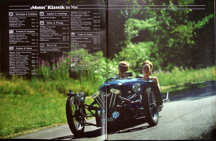 Inhaltsverzeichnis Motor Klassik 05/1985