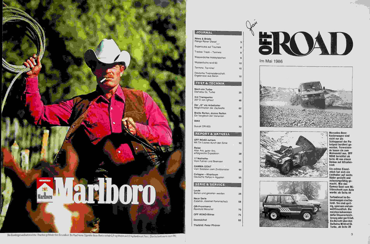 Inhaltsverzeichnis Offroad 05/1986