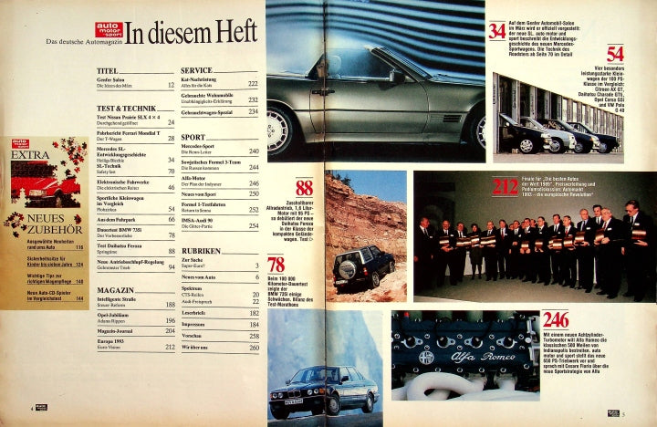 Inhaltsverzeichnis Auto Motor und Sport 05/1989