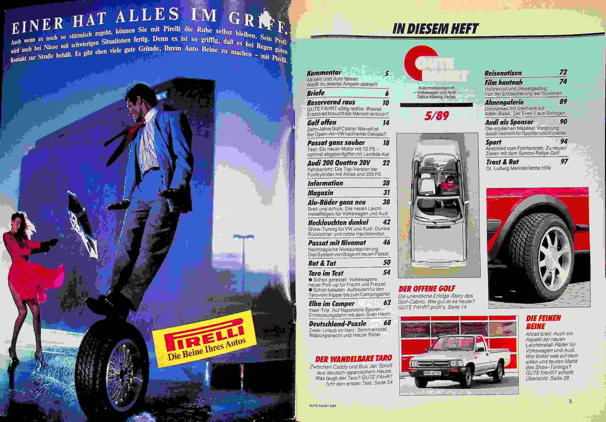 Inhaltsverzeichnis Gute Fahrt 05/1989
