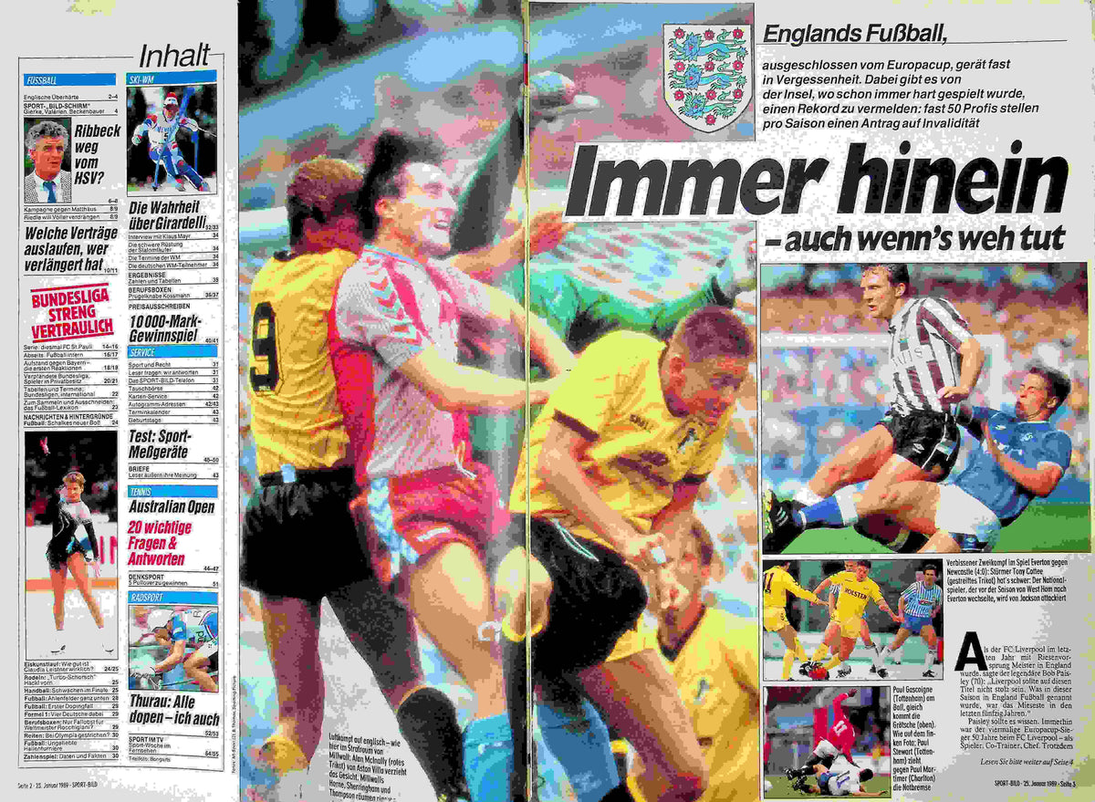 Inhaltsverzeichnis Sport Bild 05/1989