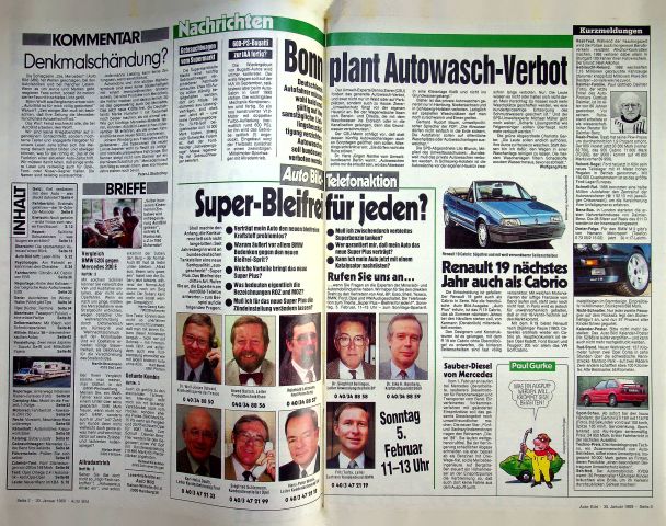 Inhaltsverzeichnis Auto Bild 05/1989