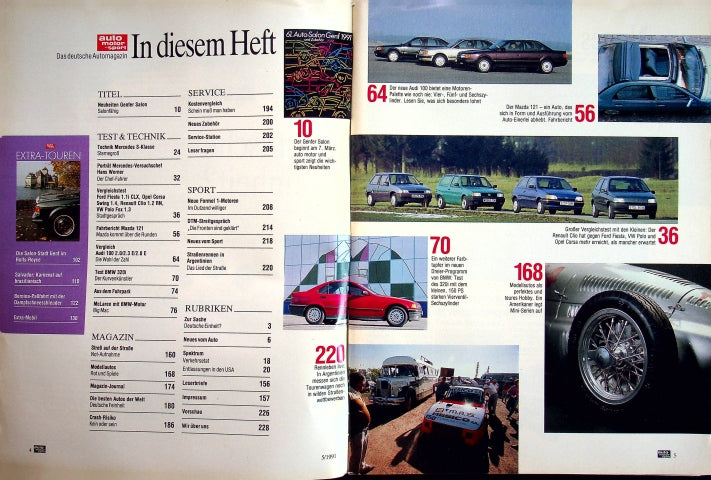 Inhaltsverzeichnis Auto Motor und Sport 05/1991
