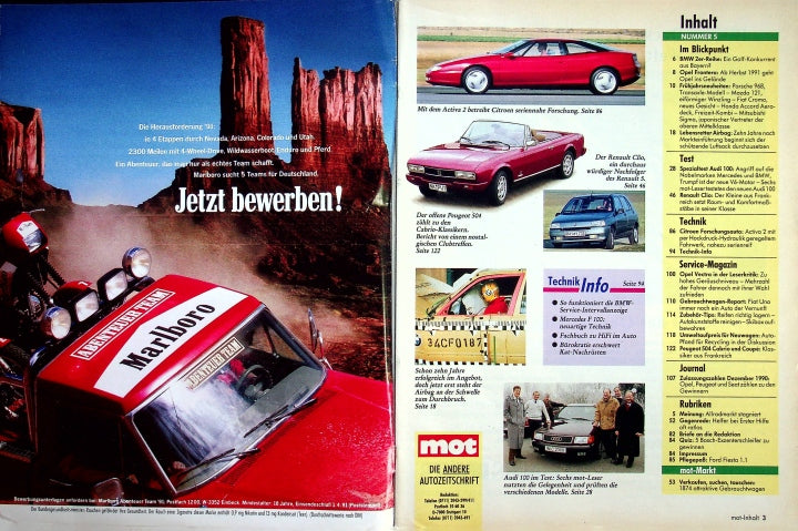 Inhaltsverzeichnis MOT 05/1991