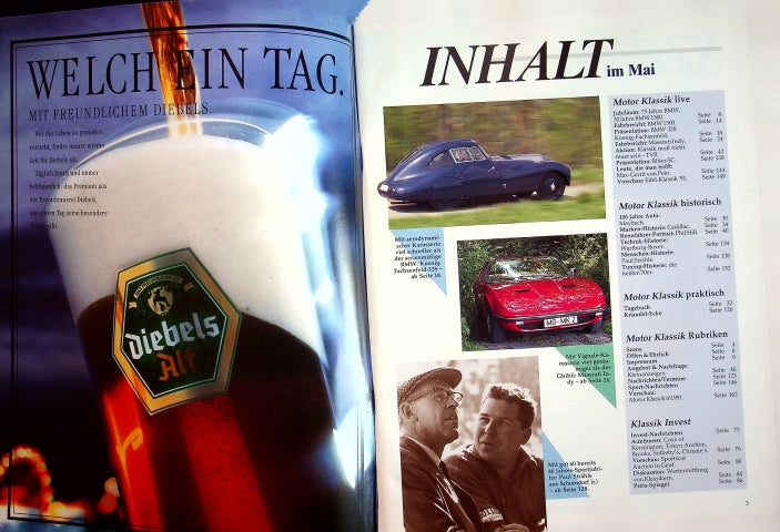 Inhaltsverzeichnis Motor Klassik 05/1991