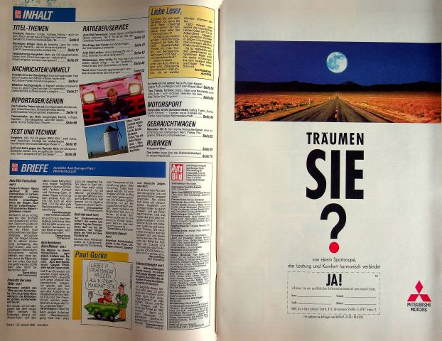 Inhaltsverzeichnis Auto Bild 05/1992