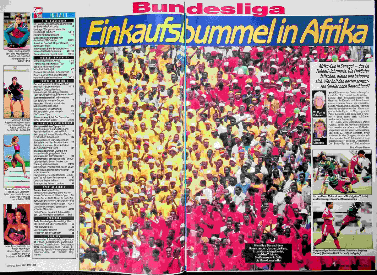 Inhaltsverzeichnis Sport Bild 05/1992