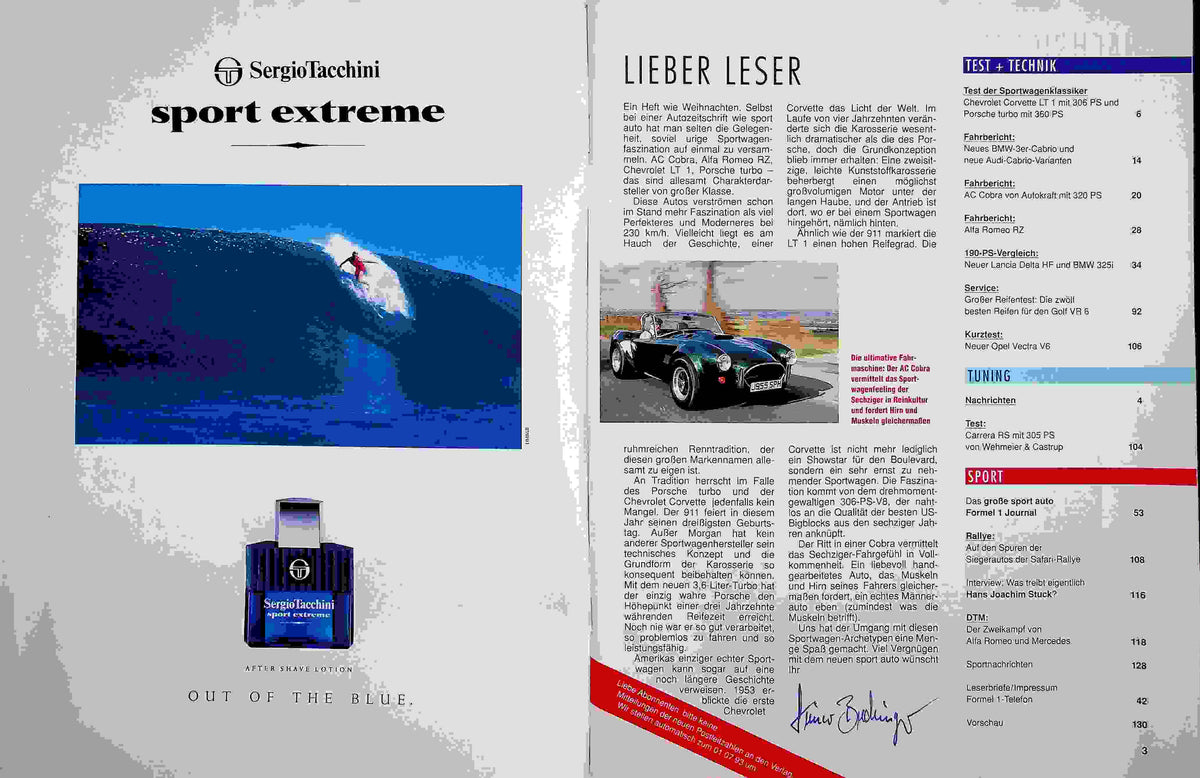 Inhaltsverzeichnis Sport Auto 05/1993