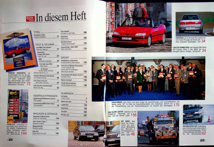 Inhaltsverzeichnis Auto Motor und Sport 05/1994