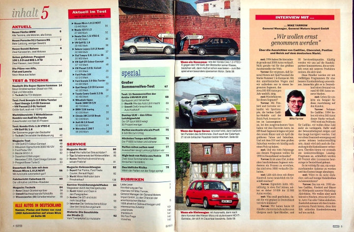 Inhaltsverzeichnis MOT 05/1995