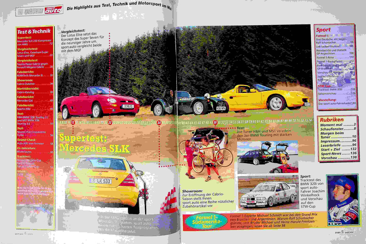 Inhaltsverzeichnis Sport Auto 05/1997