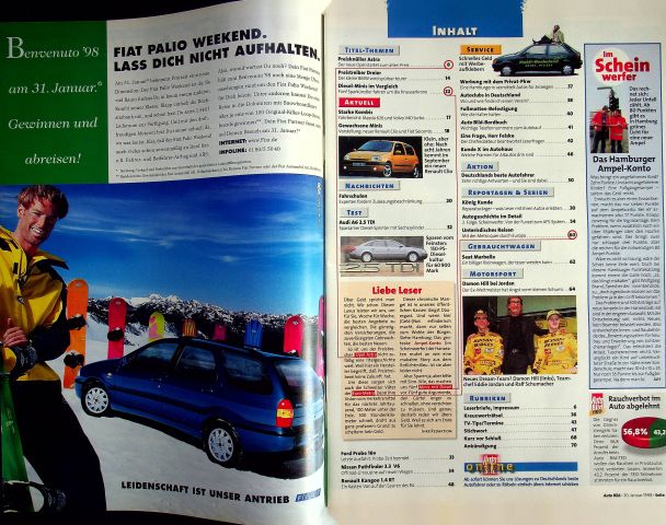 Inhaltsverzeichnis Auto Bild 05/1998