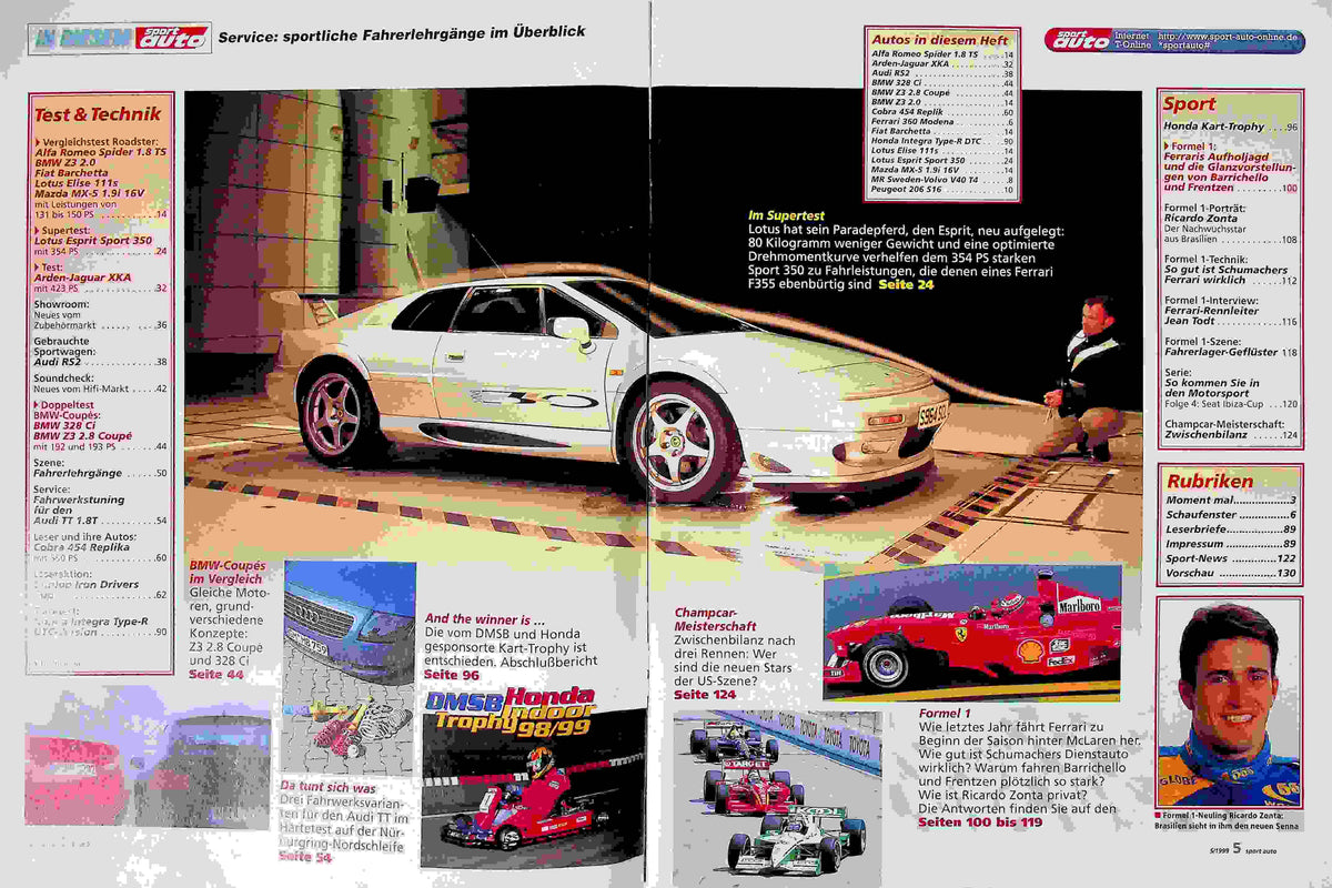 Inhaltsverzeichnis Sport Auto 05/1999