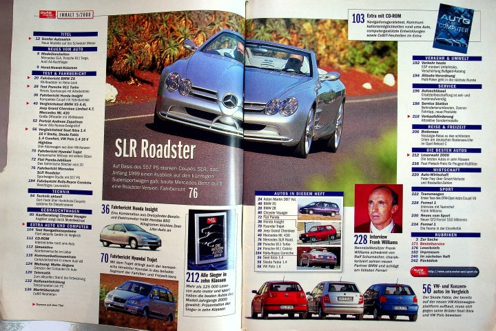Inhaltsverzeichnis Auto Motor und Sport 05/2000