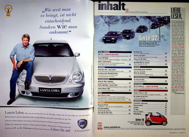 Inhaltsverzeichnis Auto Bild 05/2000