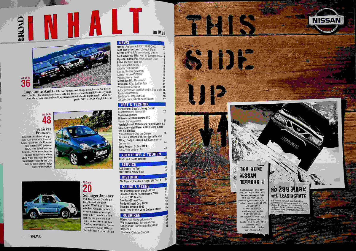 Inhaltsverzeichnis Offroad 05/2000