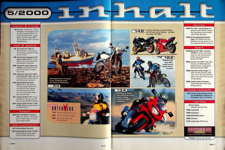 Inhaltsverzeichnis Motorrad 05/2000