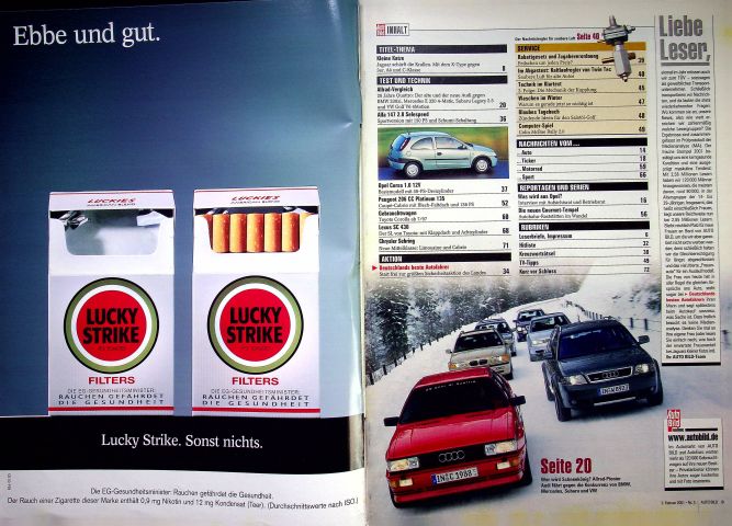 Inhaltsverzeichnis Auto Bild 05/2001