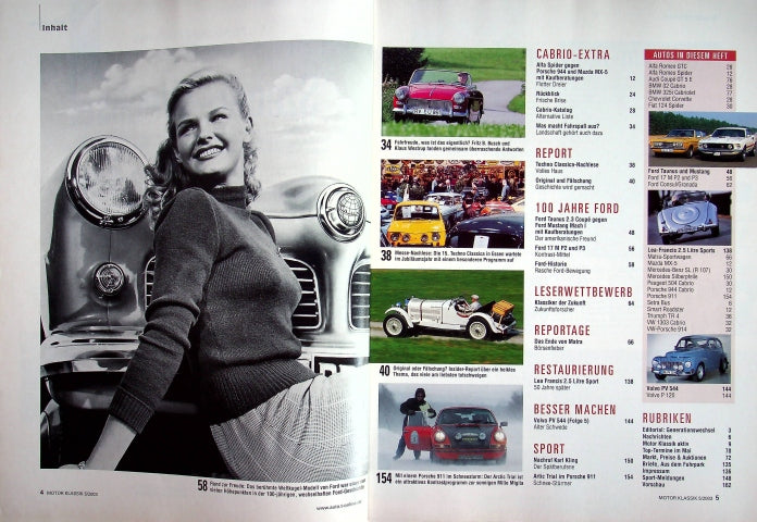 Inhaltsverzeichnis Motor Klassik 05/2003