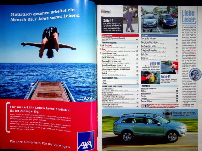 Inhaltsverzeichnis Auto Bild 05/2003