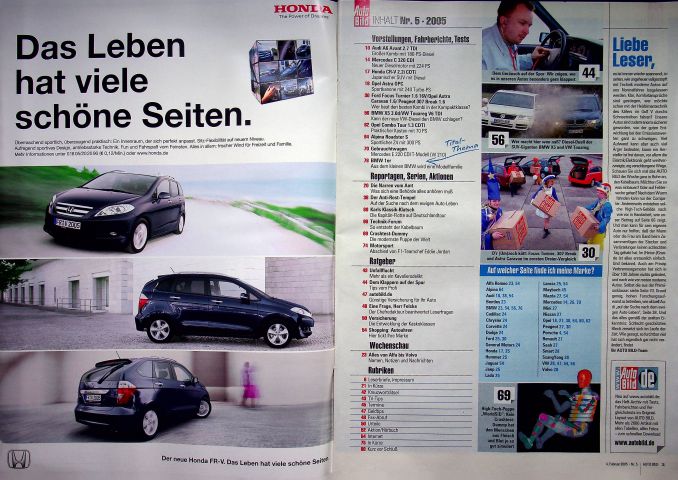 Inhaltsverzeichnis Auto Bild 05/2005