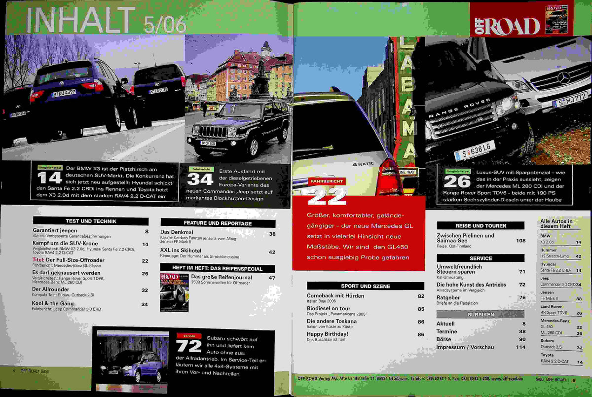 Inhaltsverzeichnis Offroad 05/2006