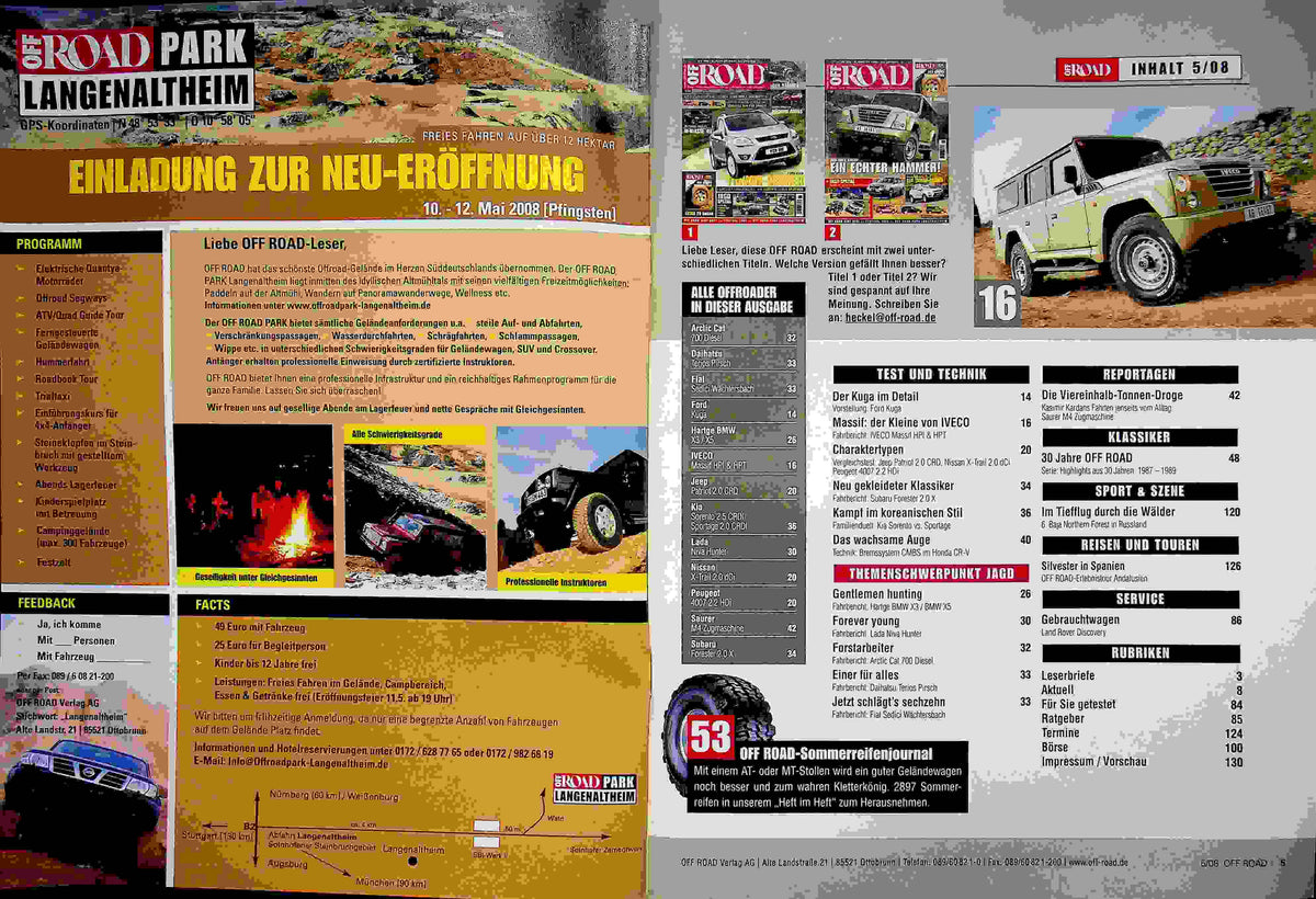 Inhaltsverzeichnis Offroad 05/2008