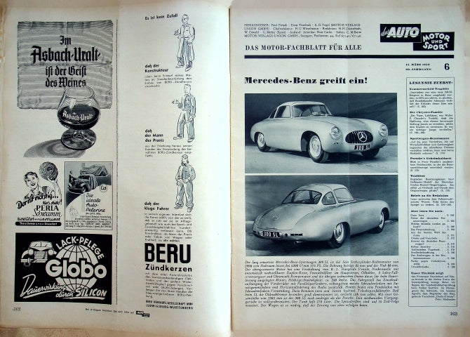 Inhaltsverzeichnis Auto Motor und Sport 06/1952