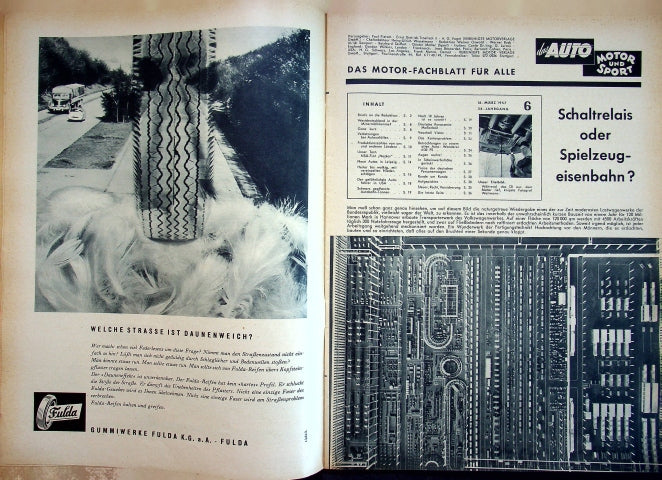 Inhaltsverzeichnis Auto Motor und Sport 06/1957