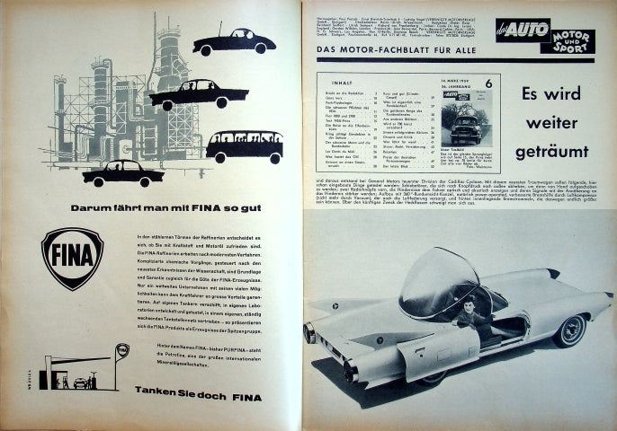 Inhaltsverzeichnis Auto Motor und Sport 06/1959