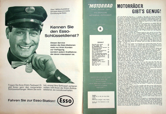 Inhaltsverzeichnis Motorrad 06/1963